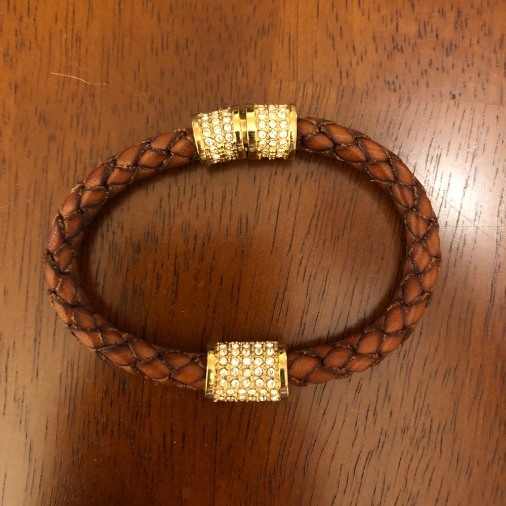 Michael Kors Braided Leather Bracelet